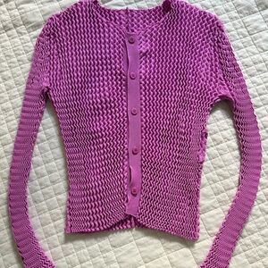 Issey Miyake lilac Cardigan